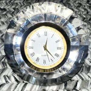 Vintage Lenox Jeweled Ice Table Clock Diamond Shaped